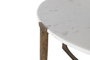 Table basse design avec plateau en marbre blanc et base métallique dorée - 1,5cm d'épaisseur - GINER Y COLOMER